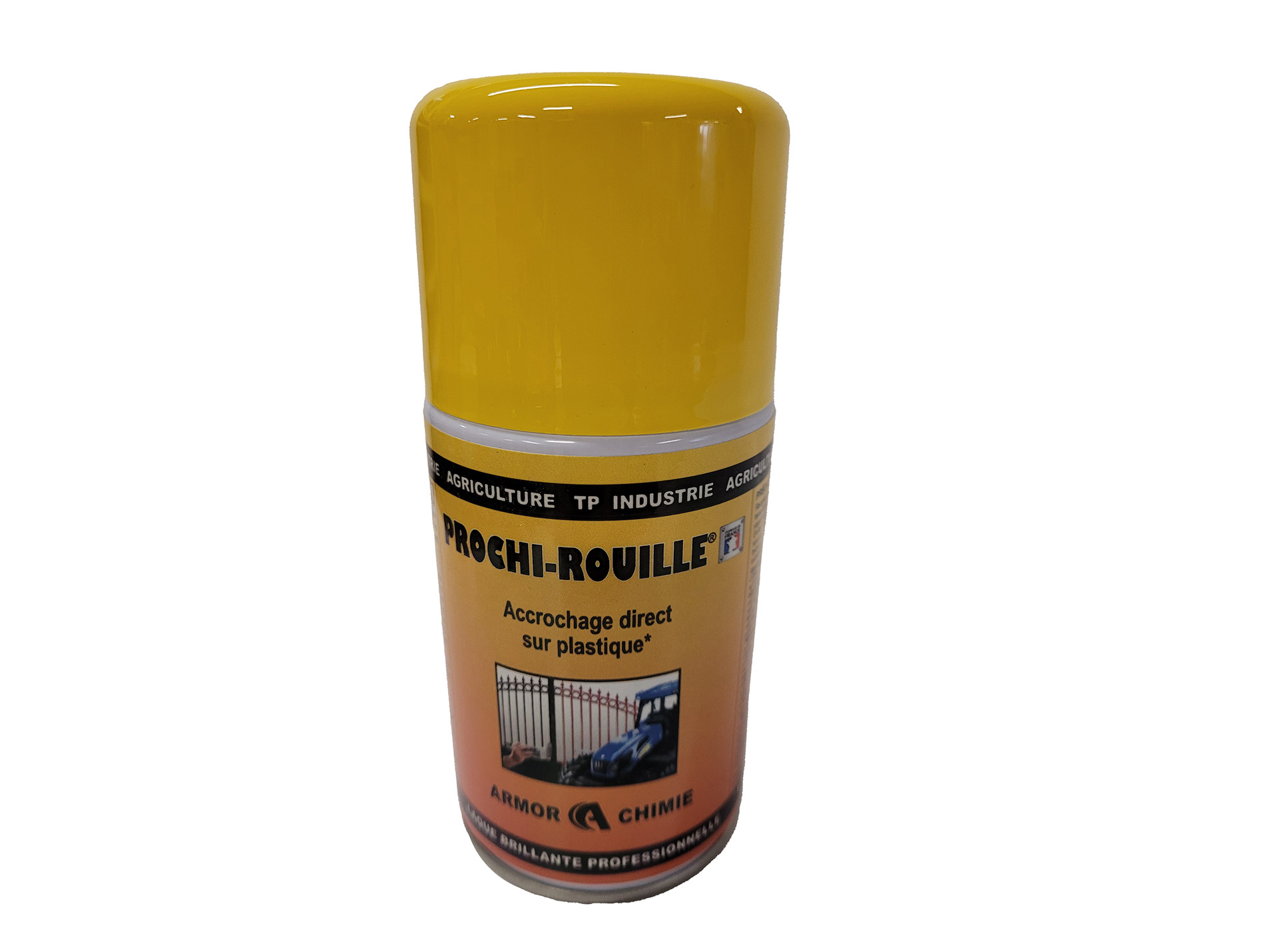 Peinture antirouille aérosol PROCHIROUILLE Jaune 1023 250ml